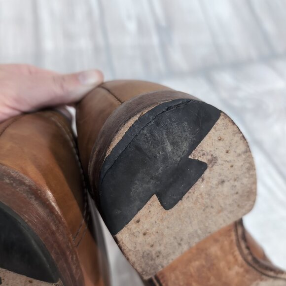 Allen Edmonds Westchester Penny Loafers Tan Leather Slip-On Dress Shoes Men 10.5 - Picture 9 of 10